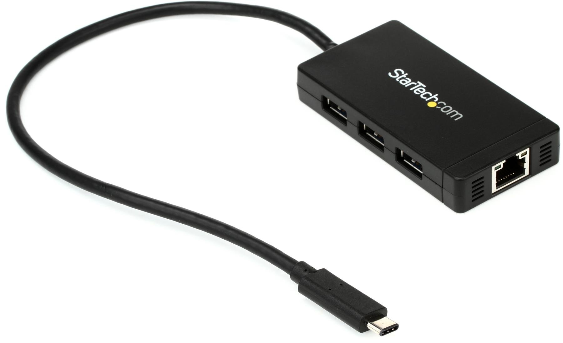 c2g usb-c to ethernet adapter with 3-port usb hub